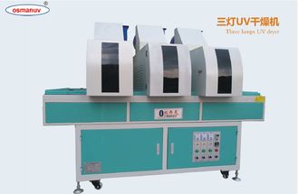तीन लैंप 1387 मिमी यूवी क्यूरिंग लैंप 9.7KW 380V 50HZ बिजली आपूर्ति वोल्टेज के साथ बोर्ड, लकड़ी, एल्यूमीनियम, लोहे के लिए
