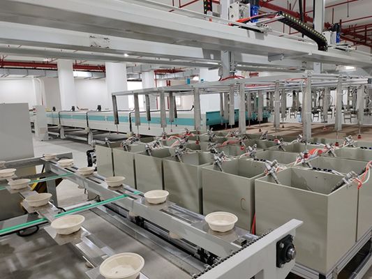बैरियर कोट के साथ पल्स मोल्डिंग फाइबर के लिए 24 स्टेशन स्पिन कोटिंग मशीन