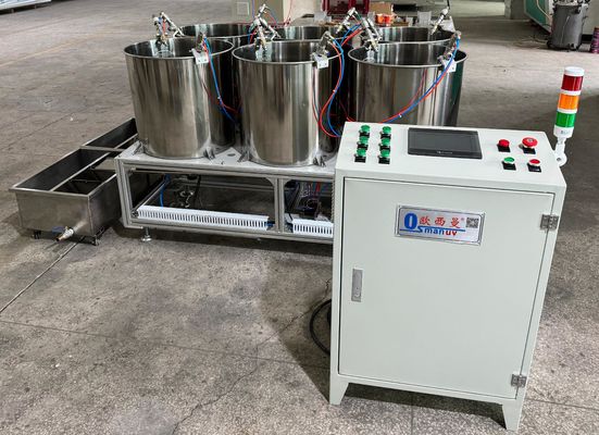 मोल्डेड पल्प खाद्य पैकेजिंग के लिए सटीक 6-स्थिति रोटरी कोटिंग सिस्टम - समान फिल्म मोटाई नियंत्रण