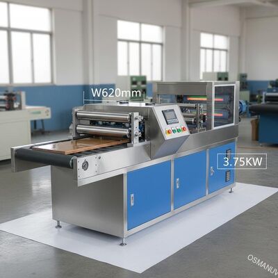 W620mm 3.75KW रोलर कोटिंग उपकरण / लकड़ी के लिए यूवी कोटिंग मशीन