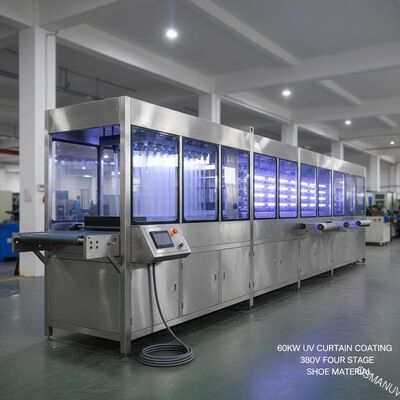 60KW यूवी परदा कोटिंग मशीन 380V चार चरण जूता सामग्री के लिए संदेश: