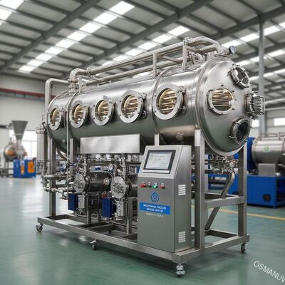 उच्च क्षमता वाले माइक्रोवेव वैक्यूम ड्रायर सिस्टम - अनुकूलित 1-10T/h