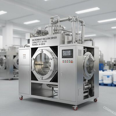 30-50KW अनुकूलित माइक्रोवेव वैक्यूम सुखाने उपकरण क्षमता 1-10T/H