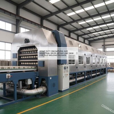 भारी ड्यूटी 28m प्राकृतिक गैस औद्योगिक ड्रायर ड्राईंग लाइन 24kw के लिए पल्स मोल्डिंग पैकेज