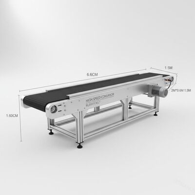 रबर बेल्ट के साथ हाई स्पीड कन्वेयर बेल्ट मशीन 2m*0.6m*1.5m