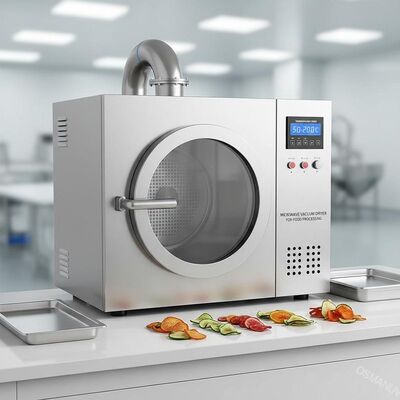 तापमान सीमा 50-200C खाद्य प्रसंस्करण के लिए माइक्रोवेव वैक्यूम ड्रायर