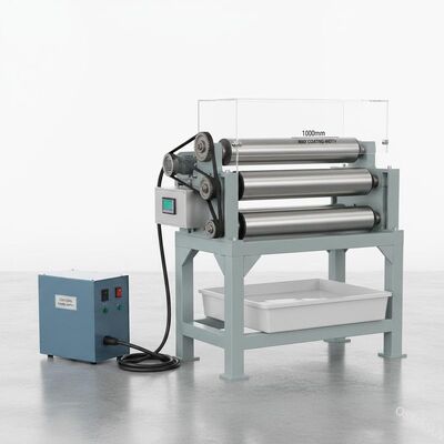 220V/50Hz पावर सप्लाई और 1000 मिमी अधिकतम कोटिंग चौड़ाई पेंट के लिए रोलर कोटिंग उपकरण