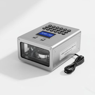 एल्यूमीनियम मिश्र धातु शरीर के साथ तापमान रेंज 0-50C के लिए 100W यूवी एलईडी उपचार मशीन