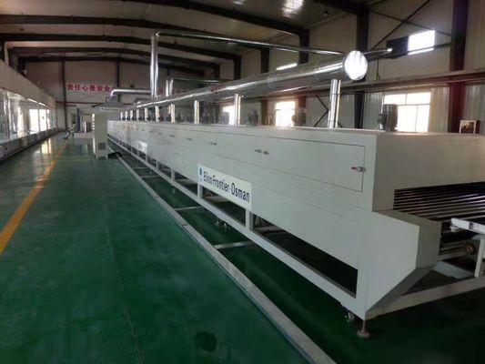 एमडीएफ बोर्ड 388kw यूवी लाइट क्योरिंग स्प्रे कोटिंग मशीन पीएलसी कंट्रोल कैल्शियम सिलिकेट बोर्ड