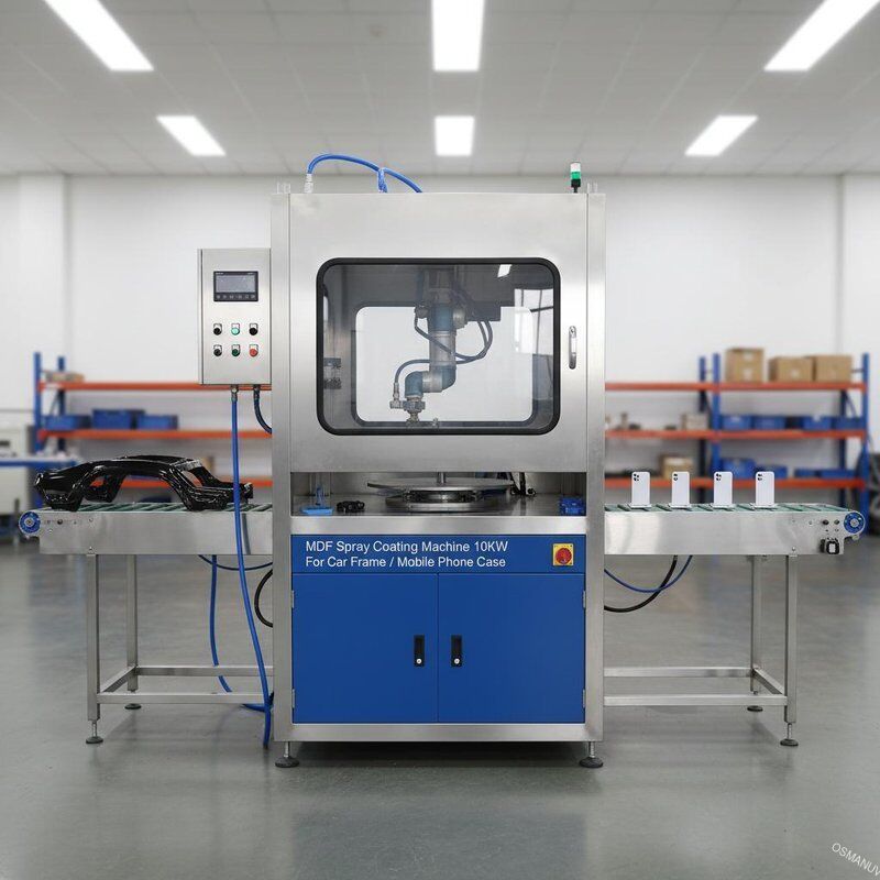 कार फ्रेम/मोबाइल फोन केस के लिए एमडीएफ स्प्रे कोटिंग मशीन 10KW
