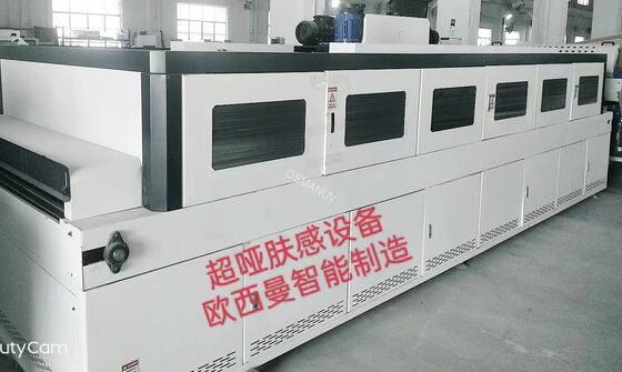 Excimer Lamp Curing System with Soft-Touch Finish 100% Matt and Customizable UV Curing Line for Wood and Plastic Panels