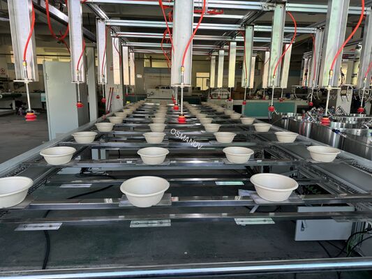 High-Speed Automatic Rotary Coating Line for Pulp Molded Food Packaging and Industrial Packaging Interior Coatings