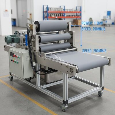 1.5KW 250mm Diameter Reverse Roll Coating Machine Flat Conveyor Belt