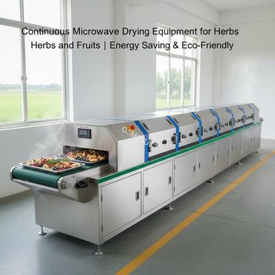 Continuous Microwave Drying Equipment for Herbs and Fruits | Energy Saving & Eco-Friendly