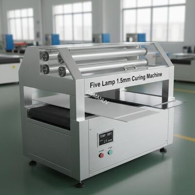 Five Lamp 1.5mm Curing Machine Equipped  For Pvc Sheet, Calcium Silicate Sheet, Aluminum Sheet, Iron Sheet surface