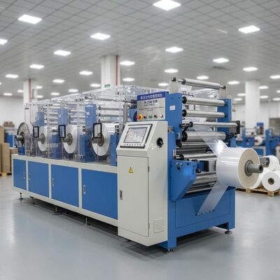 High Speed Automatic Rewinding Film Laminating Machine  PLC Control