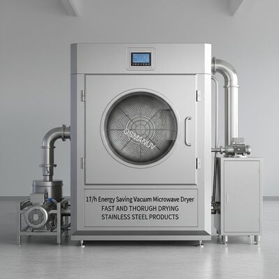 1T/h Energy Saving Vacuum Microwave Dryer For Fast And Thorough Drying Stainless Steel Products