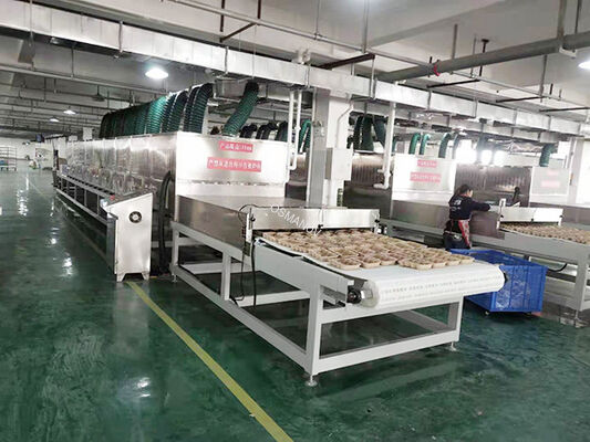 अनुकूलन योग्य शक्ति (12-200kW) और तेज सुखाने (4-20x तेज) के लिए पीएलसी नियंत्रण के साथ निरंतर टनल माइक्रोवेव ड्रायर